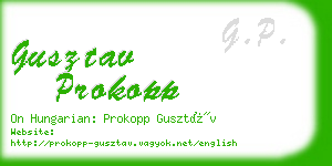 gusztav prokopp business card